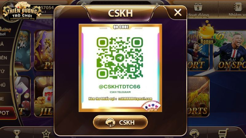 Các kênh liên hệ Thiên Đường Trò Chơi