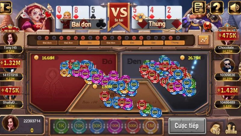 Cách so chất và thứ tự bài trong Đại Chiến Đỏ Đen