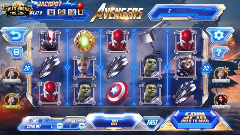 Đôi nét về slot game Avengers tại Thiên Đường Trò Chơi