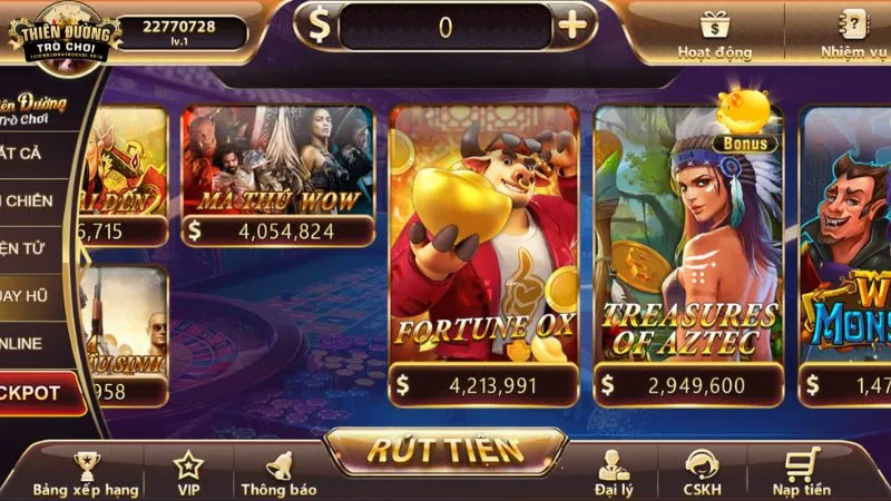Giới thiệu về Fortune Ox tại Thiên Đường Trò Chơi