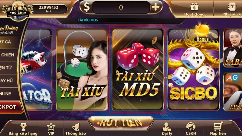 Giới thiệu về Tài Xỉu MD5 tại Thiên Đường Trò Chơi