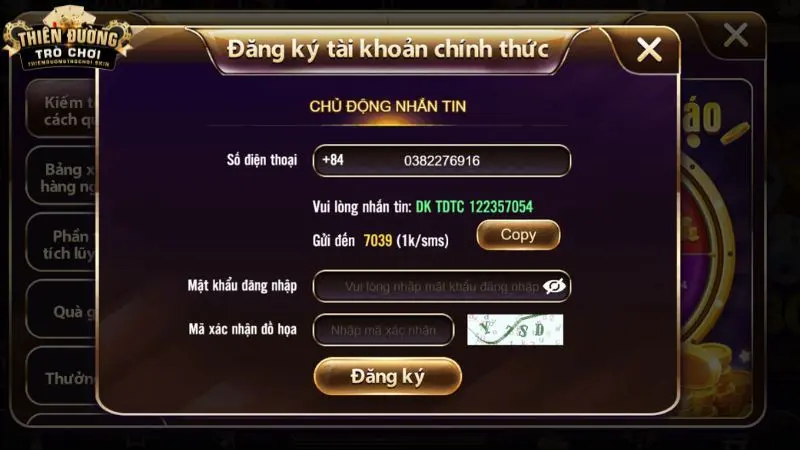 Hướng dẫn các cách thức đăng ký Thiên Đường Trò Chơi