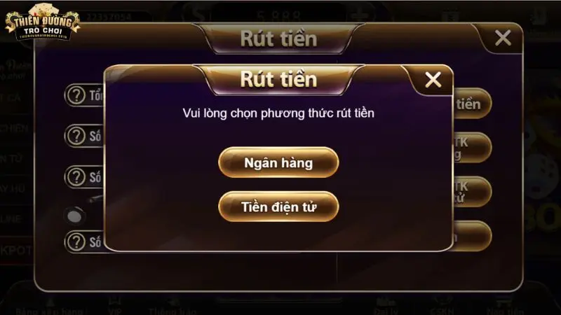 Hướng dẫn chi tiết cách thức rút tiền Thiên Đường Trò Chơi