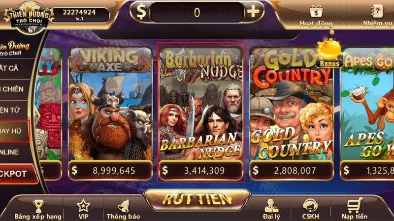 Hướng dẫn chơi Barbarian Nudge tại Thiên Đường Trò Chơi