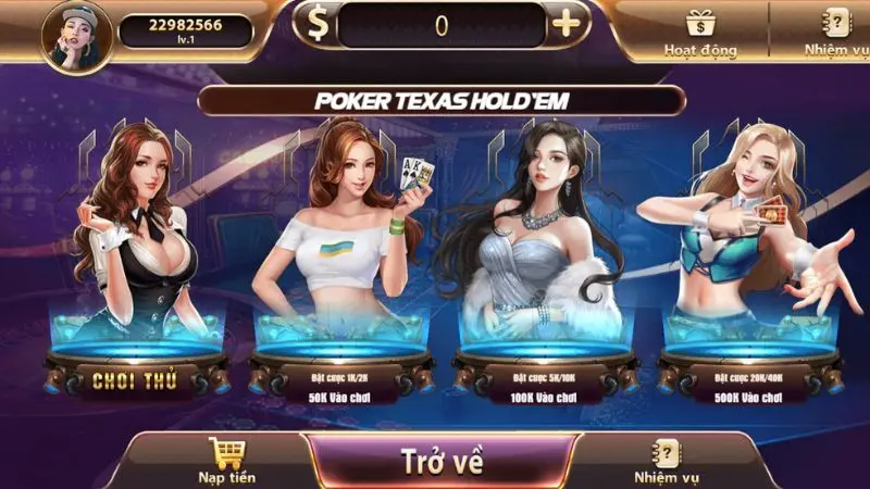 Luật chơi cơ bản của Poker Texas Hold'Em