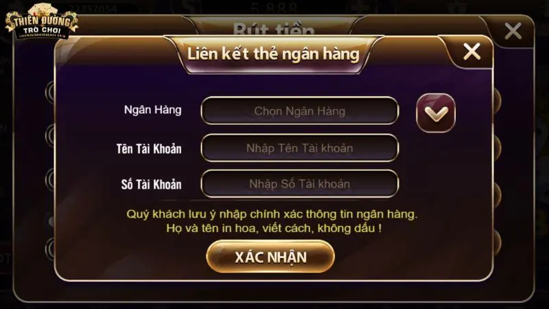 Lưu ý quan trọng khi rút tiền Thiên Đường Trò Chơi