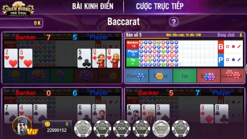 Quy trình tham gia Baccarat tại TDTC