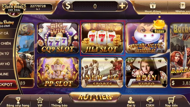 Thiên Đường Trò Chơi: Nền tảng lý tưởng cho Jili Slot