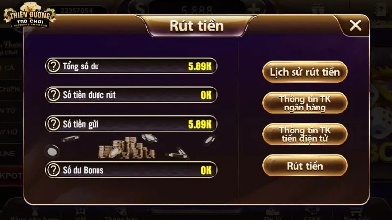 Ý nghĩa của việc rút tiền Thiên Đường Trò Chơi